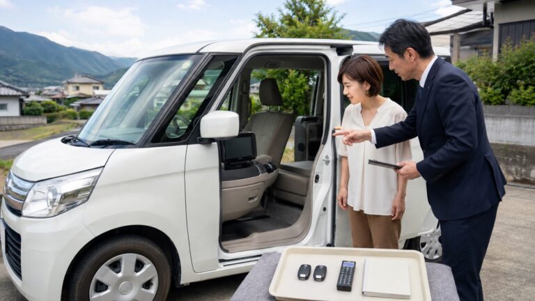 家族用の中古車で困らないを確認する車選びのイメージ