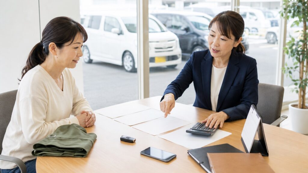 自社ローンの見積もりはどう比べるを確認する車選びのイメージ
