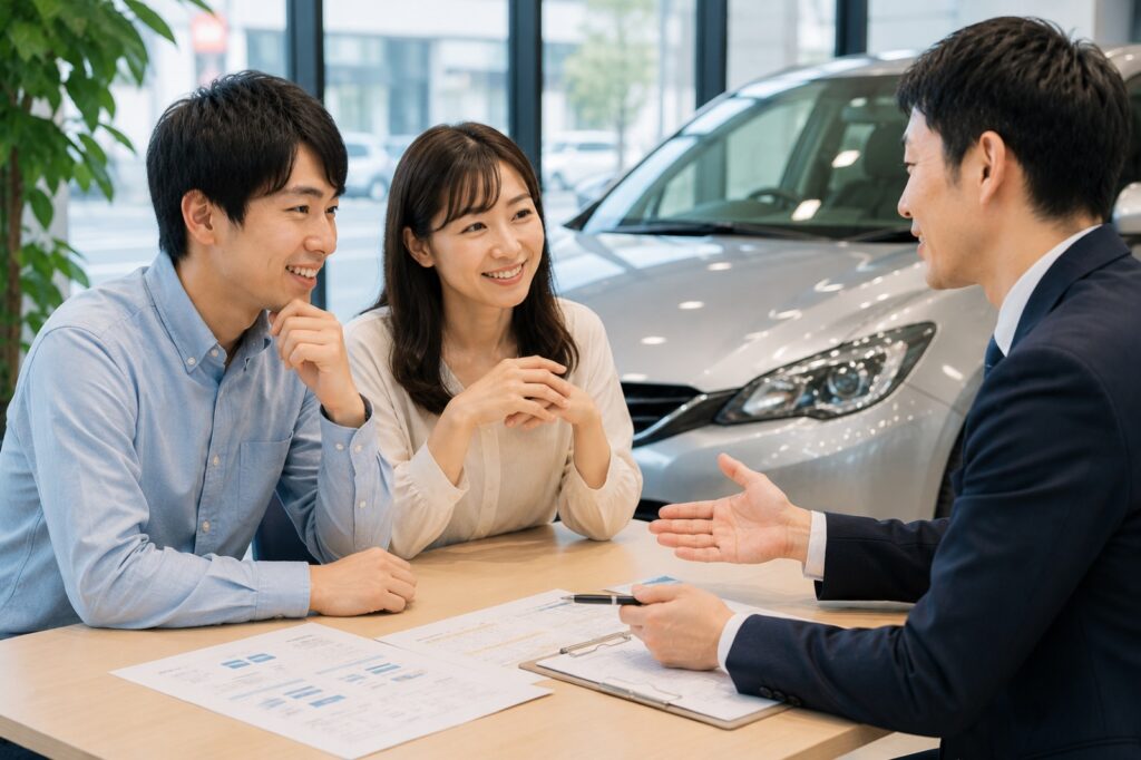 自社ローンで乗り換えできるを確認する車選びのイメージ